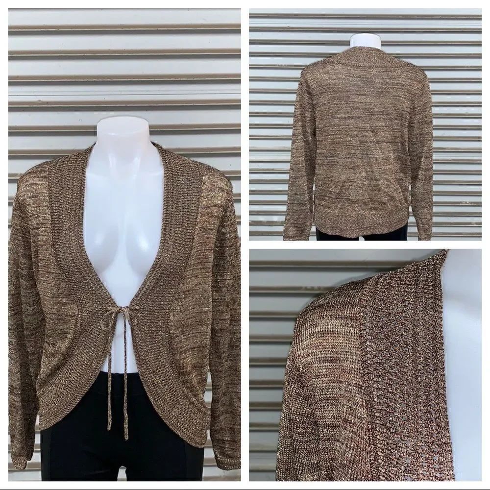 Chico’s size 2 medium cold shimmery shrug